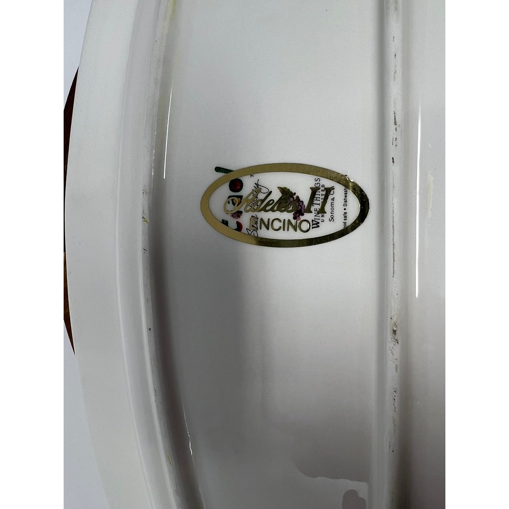 Oval Serving Platter‎ Vegetable Decor Ceramic Italian Inspired Farmhouse Kitchen - Picture 9 of 9